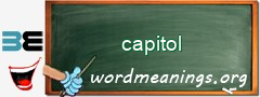 WordMeaning blackboard for capitol